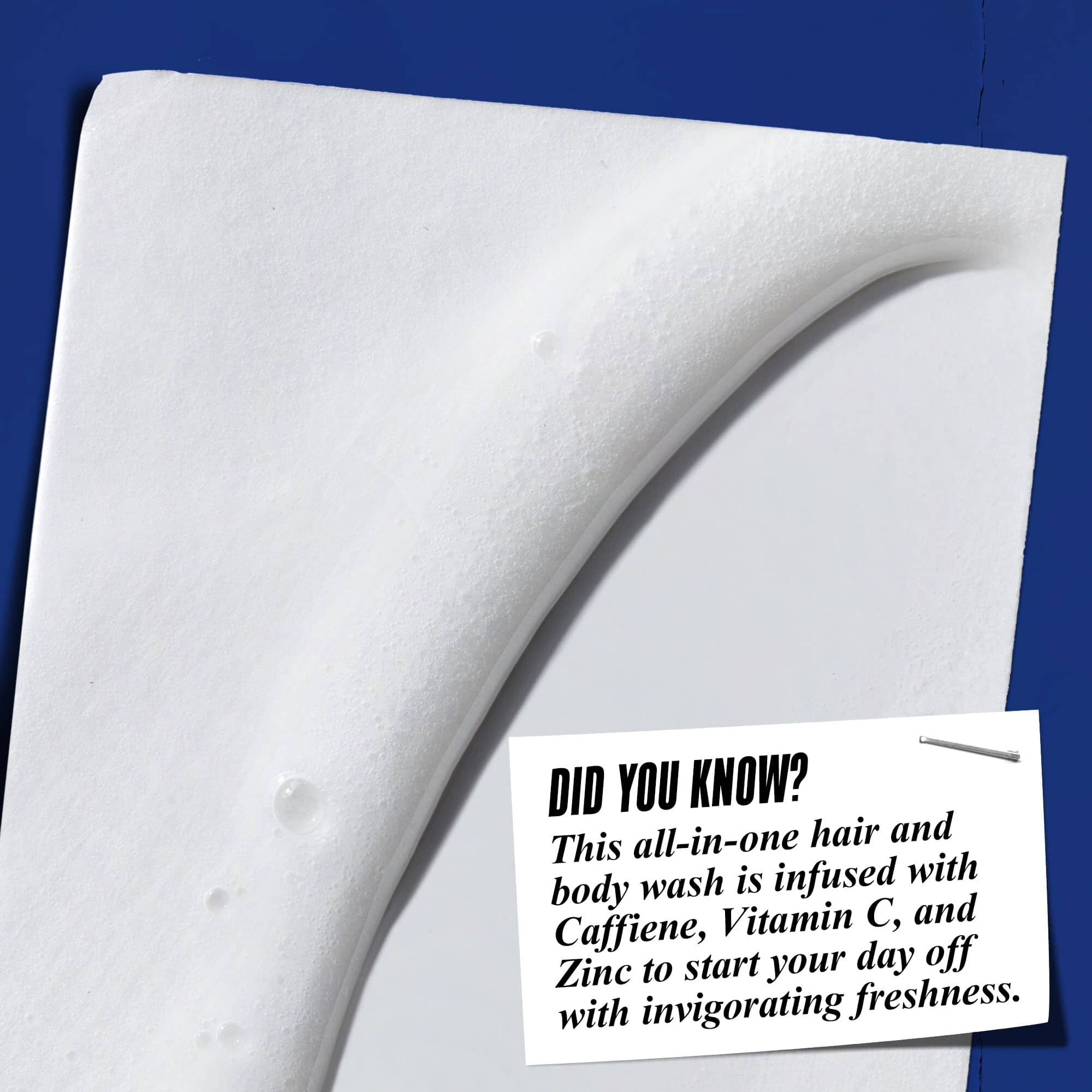 Vedeli ste? Obsahuje kofein, vitamin C a zinok pre povzbudzujucu sviežosť na začiatku dňa.