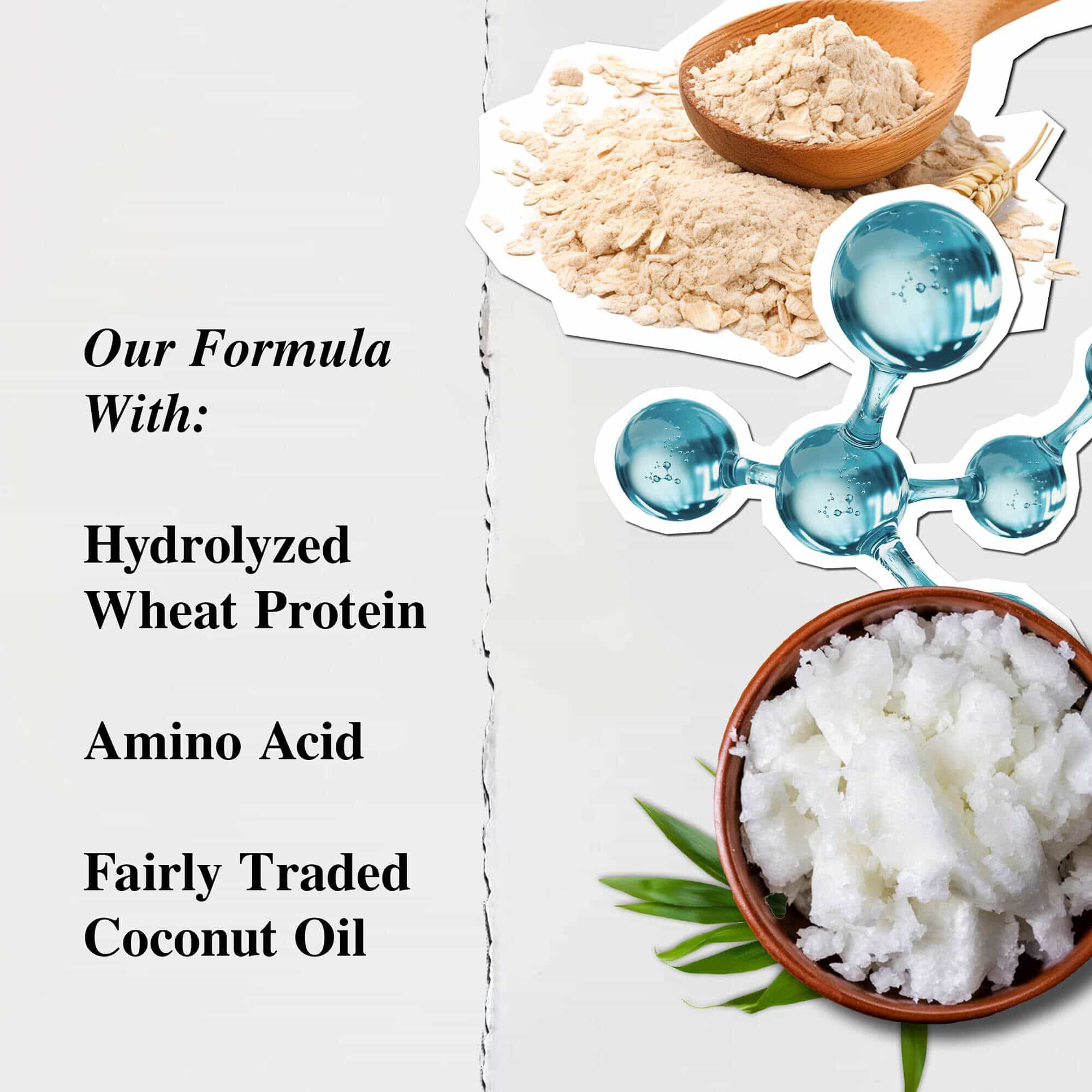 Zloženie šamponu Kiehl's Amino Acid – hydrolyzovany pšeničny protein, aminokyseliny, kokosovy olej z fair trade