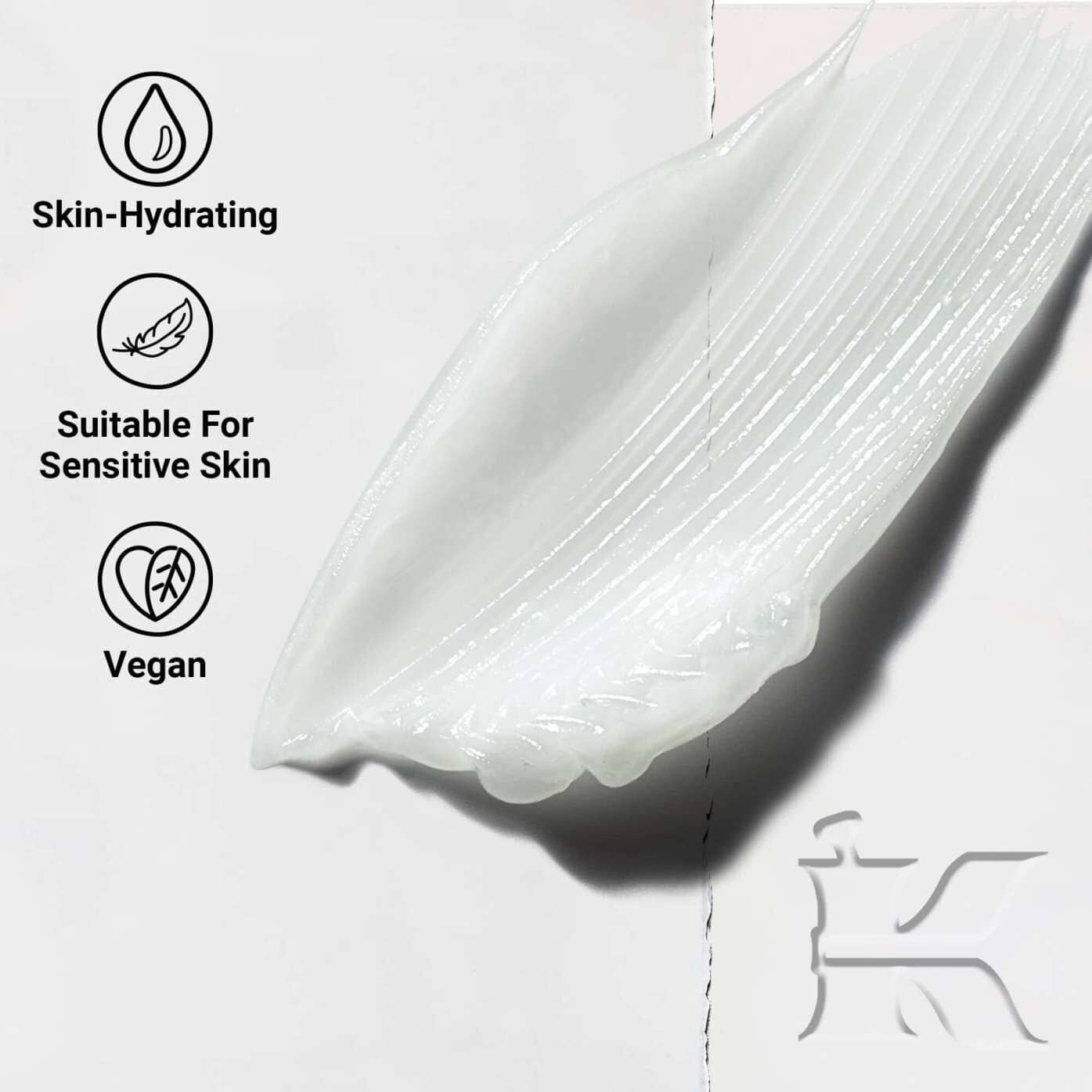 Detail textury balzamu Lip Balm #1 ukazujuci kremove, hydratačne zloženie určene na zvlhčenie pier.