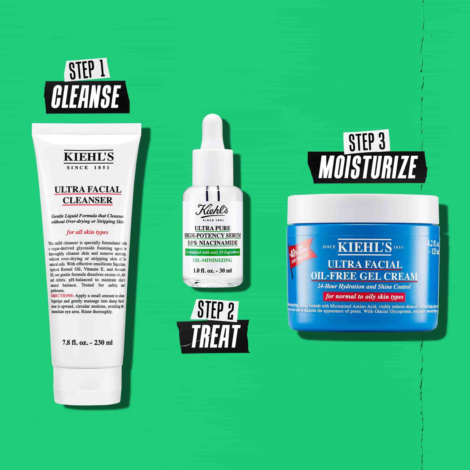 Ilustracia rutiny so serom Kiehl's Ultra Pure High-Potency Serum