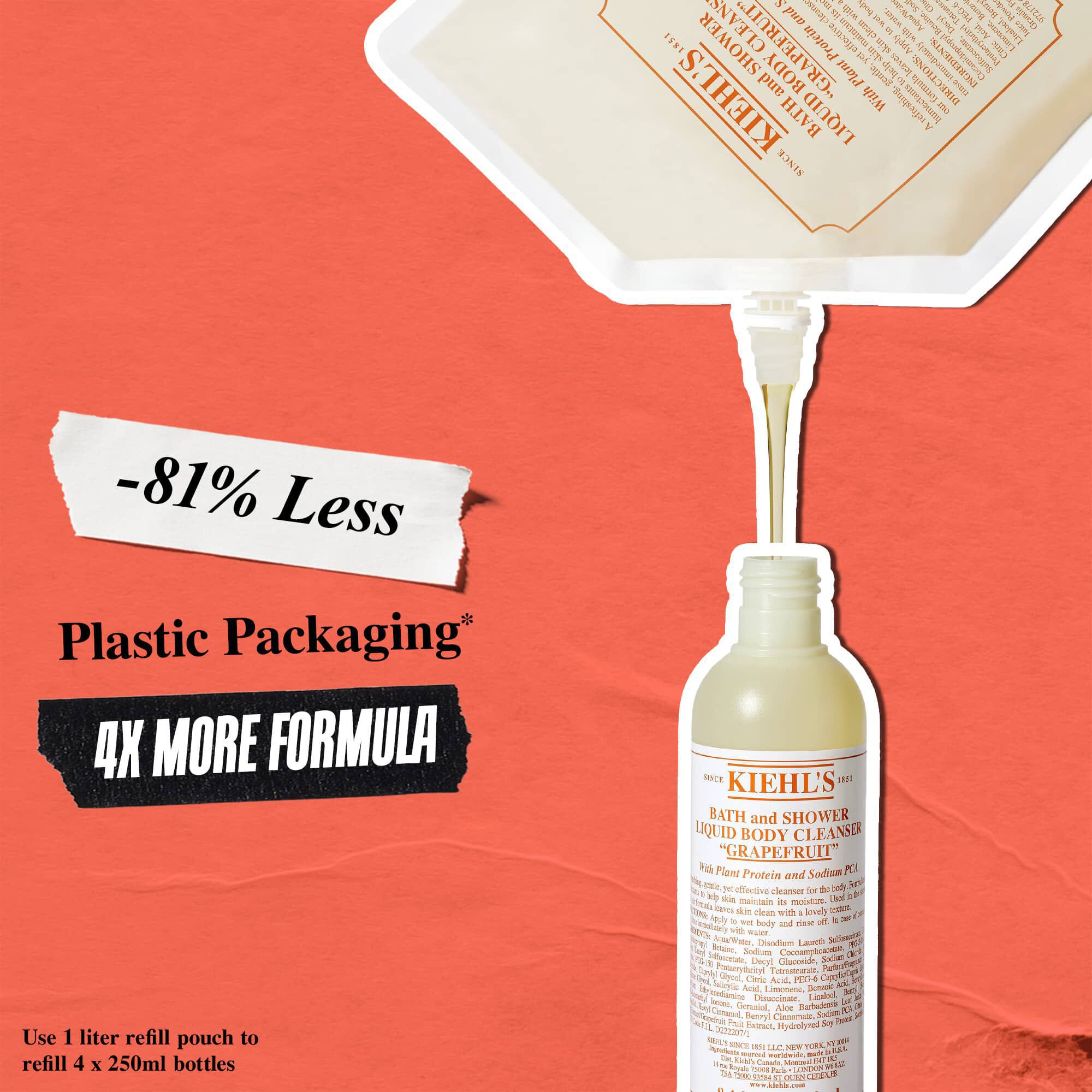 Ekologicke nahradne balenie tekuteho teloveho čistiaceho pripravku s grapefruitom Kiehl's