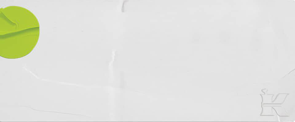 A simple, minimalist design featuring a green shape on the left side against a white background, with subtle textures and a small logo in the corner.