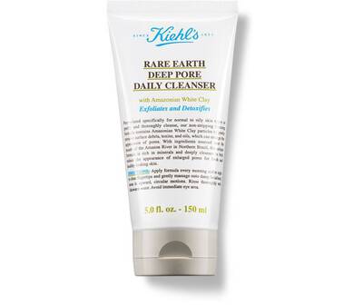 Tuba čistiaceho gelu Kiehl's s bielym ilom na hĺbkove čistenie pleti, 150 ml. Exfoliuje a detoxikuje pokožku.