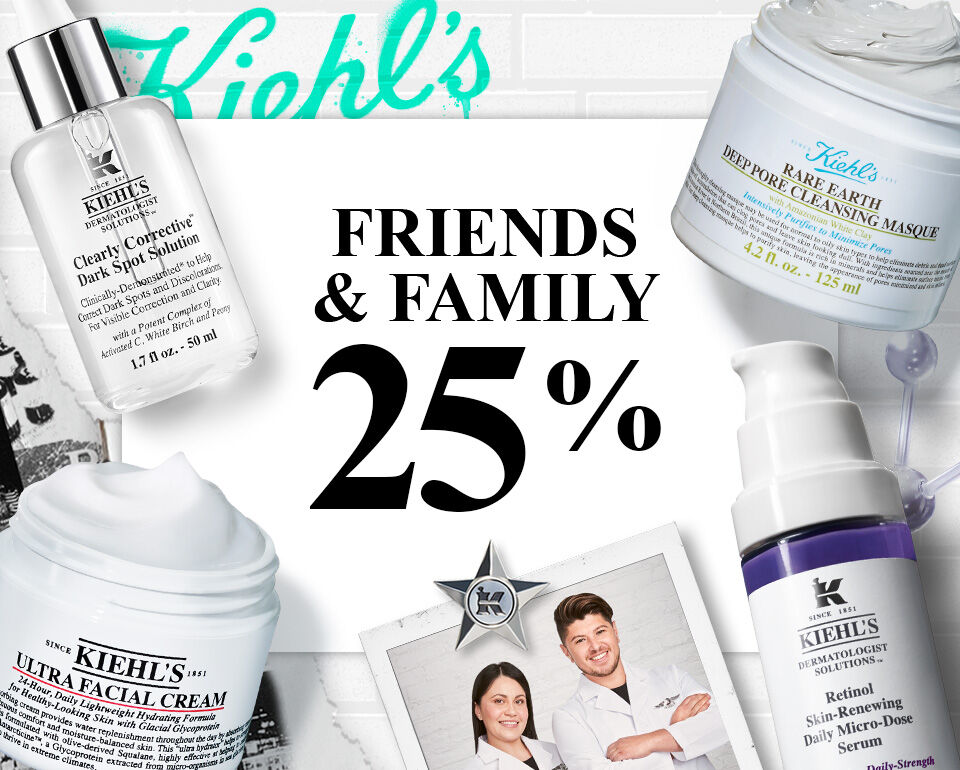 Friends and Family zľava Kiehl’s